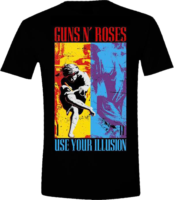 Guns N' Roses Use Your Illusion T-shirt - Guns N Roses Use Your Illusion ポスター (604x696), Png Download