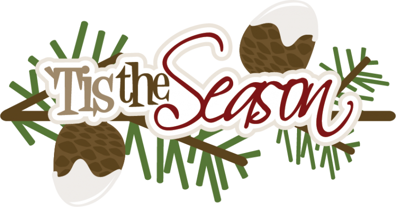 'tis The Season Svg Scrapbook Title Christmas Svg Files - 'tis The Season (800x418), Png Download