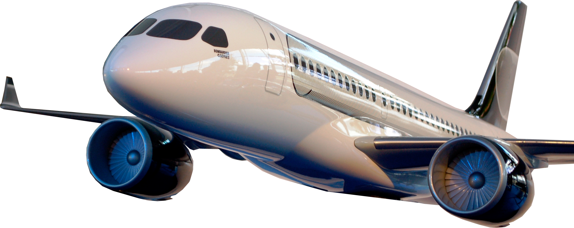 Bombardier Cseries Mockup - Bombardier Cs300 Png (2400x954), Png Download