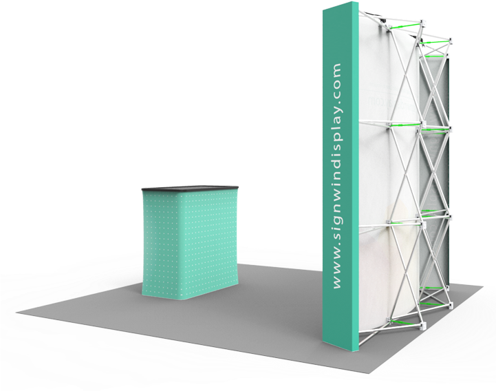8ft Curved & Velcro Pop Up Backwall Display With Premium - Pop Up Velcro Display (800x600), Png Download