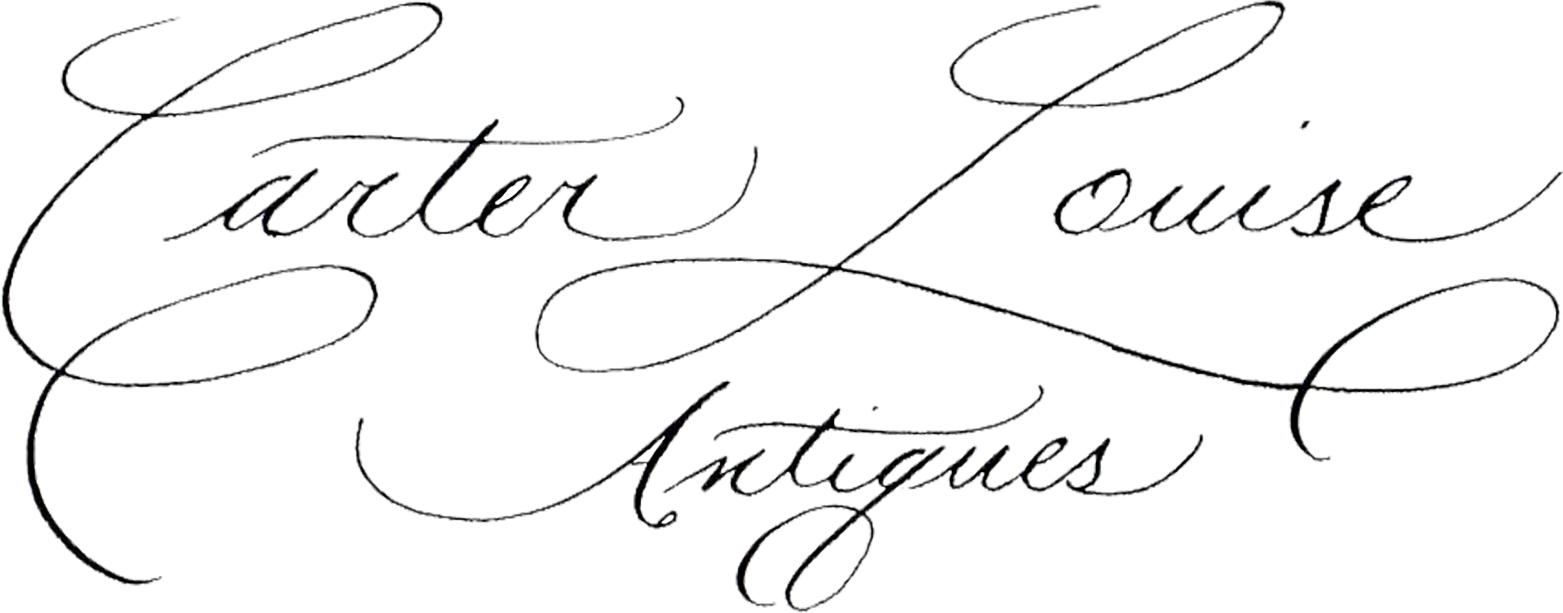 Carter Louise Antiques - Logo (3197x1322), Png Download