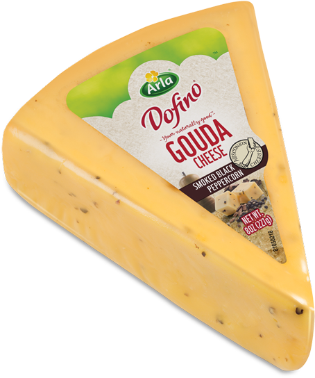 Cracked Peppercorn Smoked Gouda - Arla Foods (500x800), Png Download
