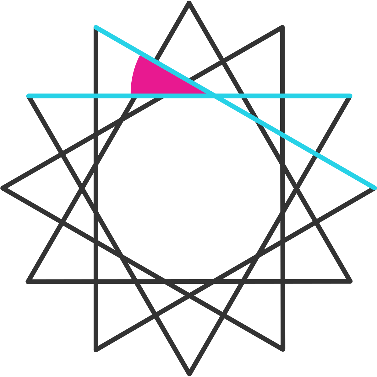 Strategic Geometry - 13 5 Star Polygon (1200x1202), Png Download