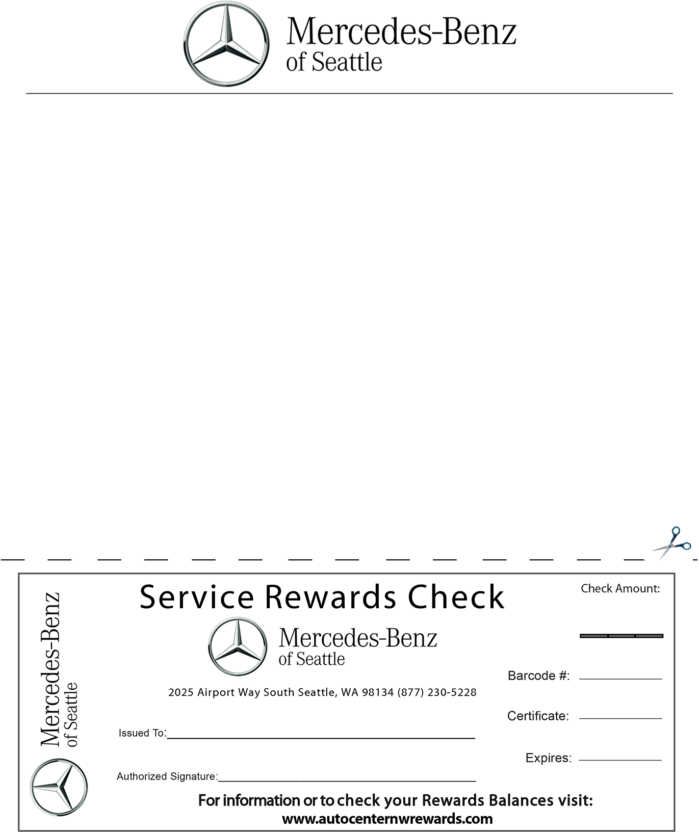 Direct Mail Letterheads Sent Out To Remind Customers - Mercedes-benz (1400x1727), Png Download