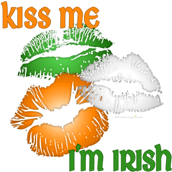 Share This Image - Kiss Me, I'm Irish Shower Curtain (350x350), Png Download