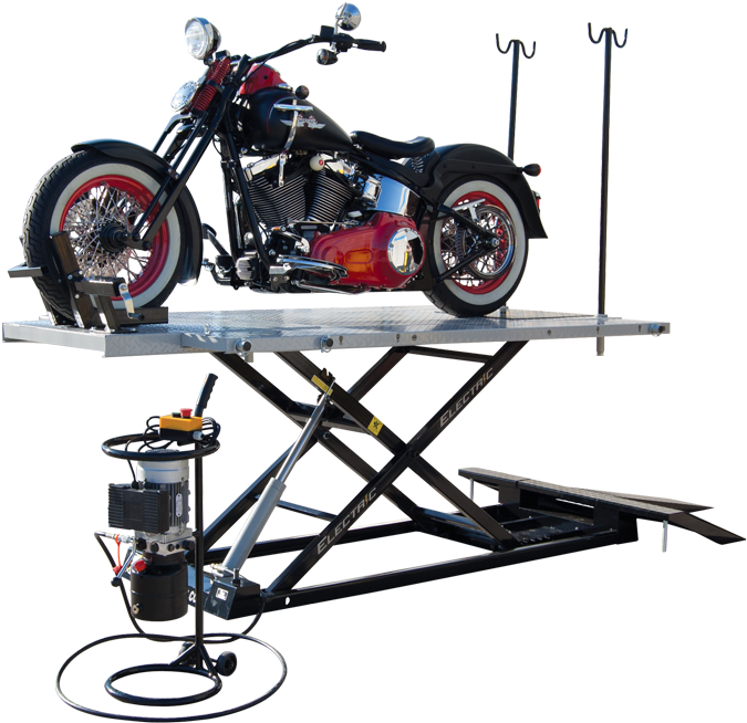Titan 1500xlt-e Motorcycle Lift - Titan Hdml-1500xlt-e Motorcycle Lift (1000x665), Png Download