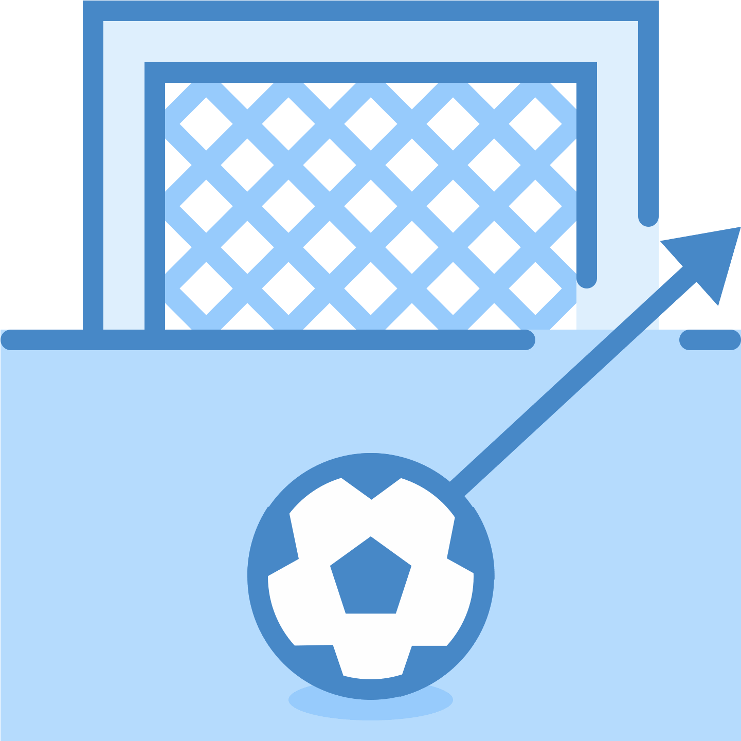 Goal Post Icon - Esporte Vetor Icone Campo (1600x1600), Png Download