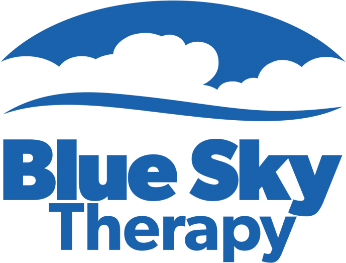 Blue Sky Therapy Logo Blue- Png - Logo (1024x683), Png Download