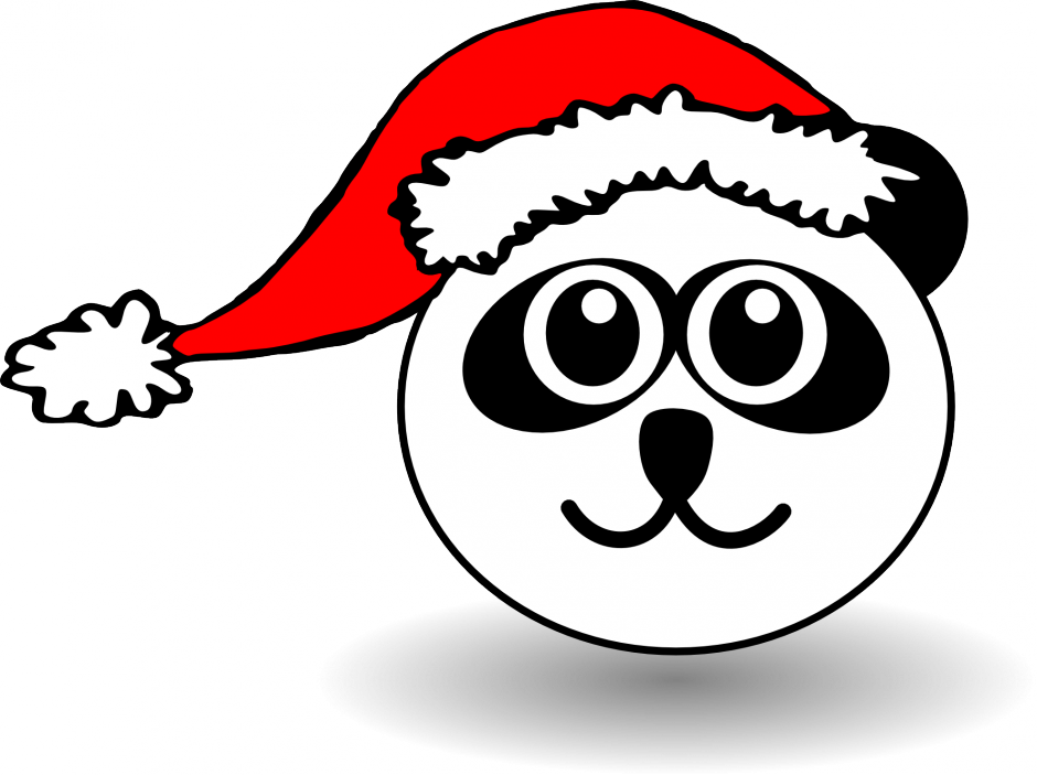 Santa Hat Clipart Minecraft Christmas - Santa Panda (940x703), Png Download