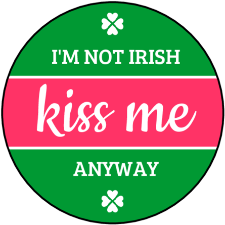 "i'm Not Irish, Kiss Me Anyway" Circle Labels - X Ray Slouchy V-neck Kiss My Mas, Rad Tech X-ray Film (500x500), Png Download