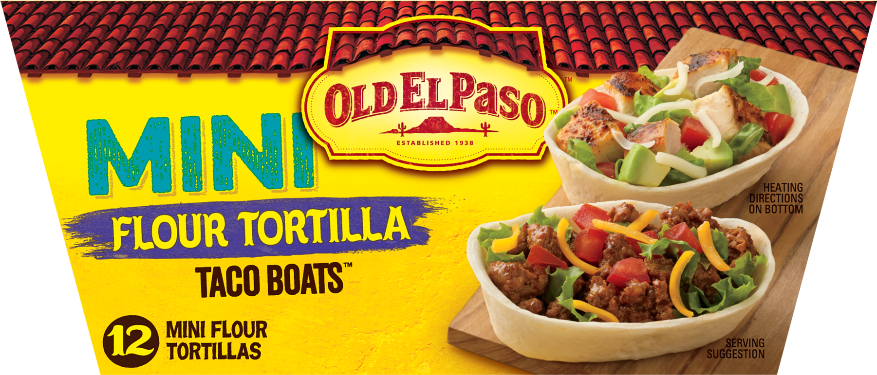 Old El Paso Mini Soft Taco Boats Shells Png Hard Shell - Old El Paso Soft Taco Dinner Kit 12.5 Oz (1800x1800), Png Download