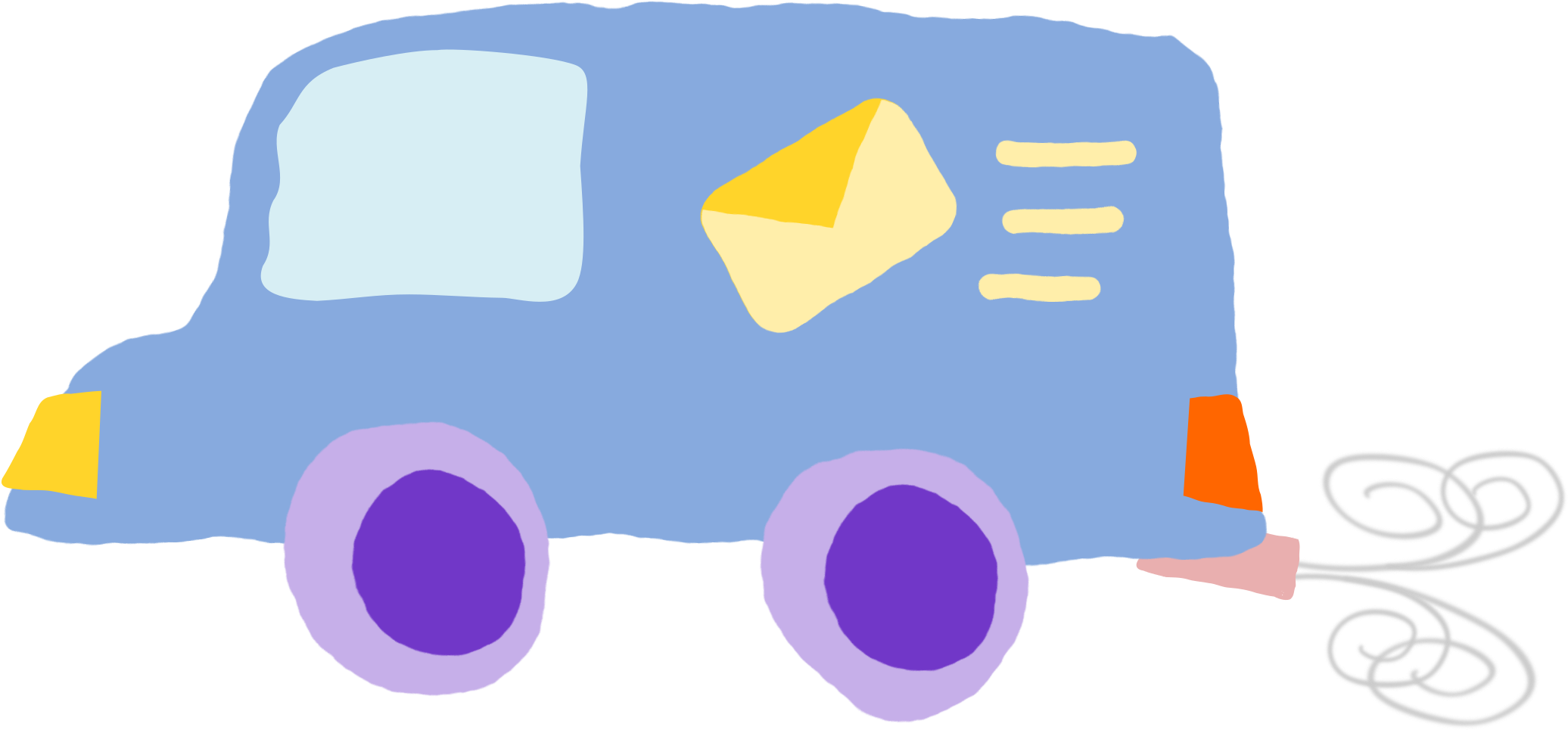 This Free Icons Png Design Of Crooked Post Van 1 (2400x1697), Png Download