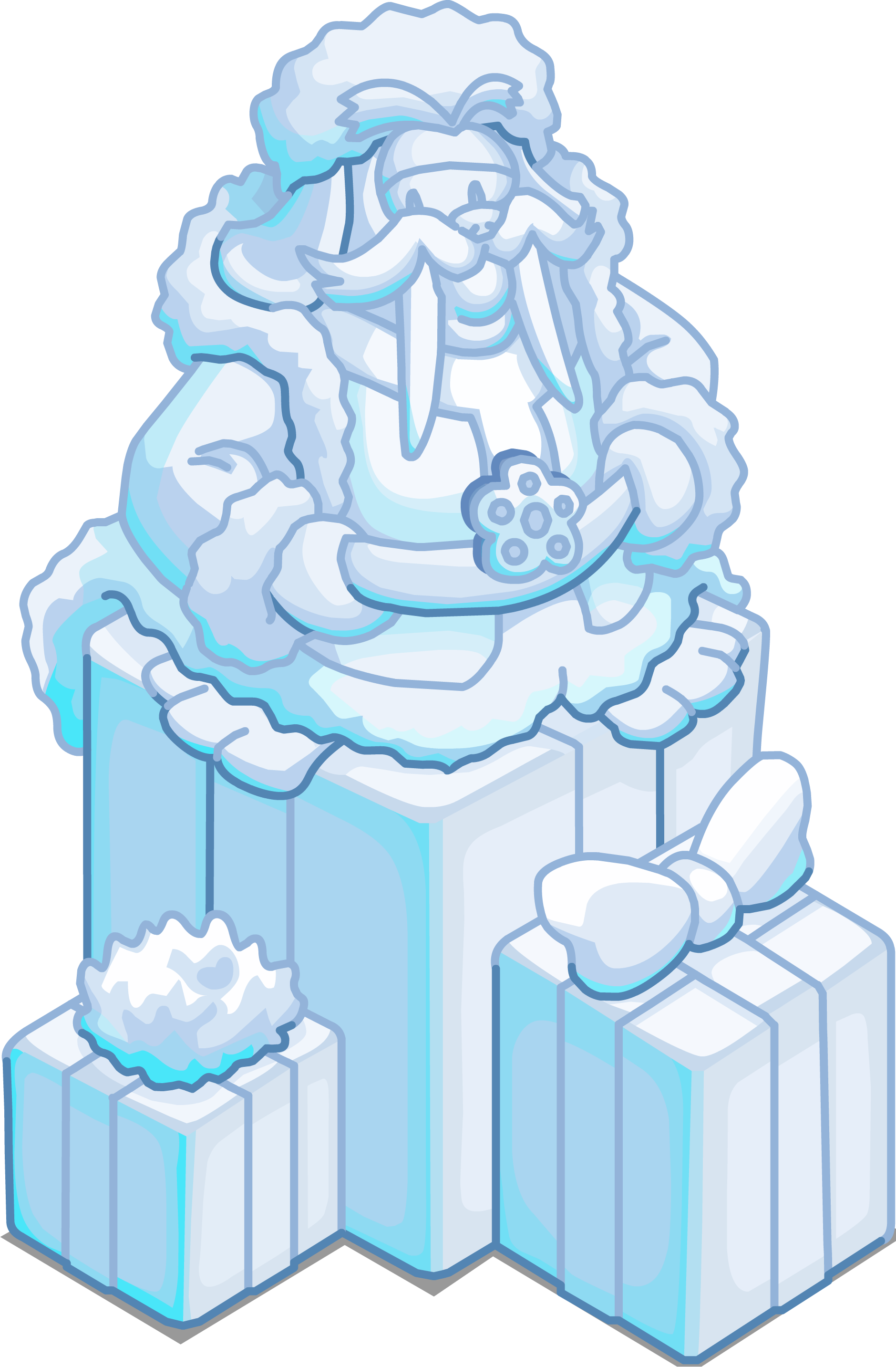 Merry Walrus Snow Sculpture Sprite 002 - Sculpture (1879x2865), Png Download