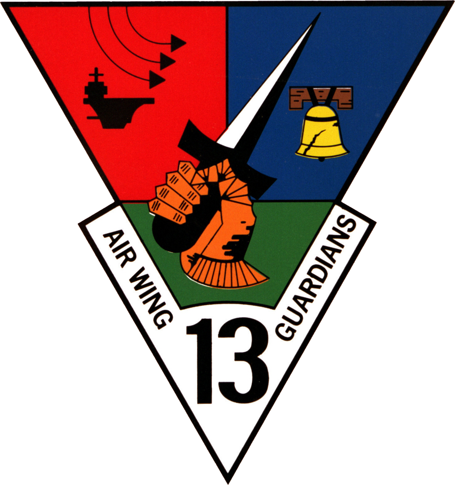 Carrier Air Wing 13 Patch 1980s - Poster (1452x1548), Png Download