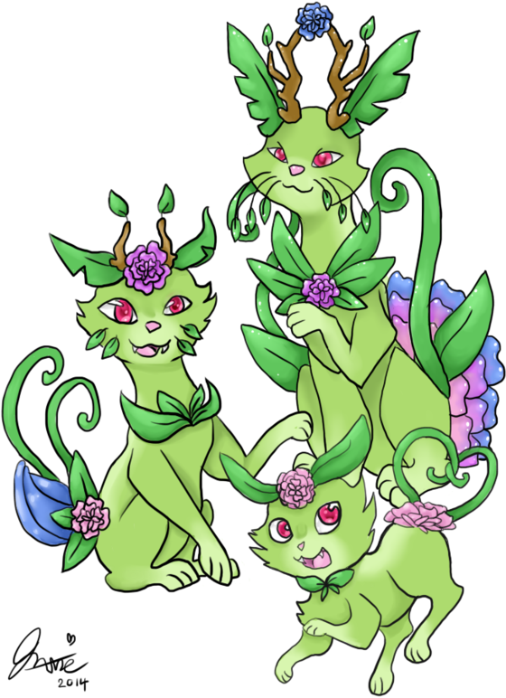 Starters Grass Types By Talk Typo On Deviantart - Drawing (600x771), Png Download