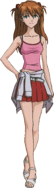 Asuka Shikinami Langley - Asuka Langley Soryu Casual (211x631), Png Download
