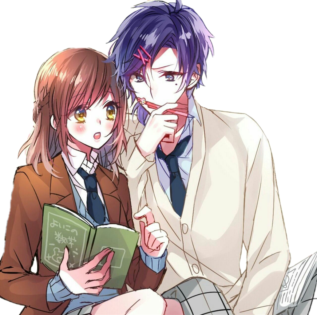 Cute Anime Kawaii Couple Romantic Boy Girl Boyfriend - Cute Anime Kawaii Couple (1031x1024), Png Download