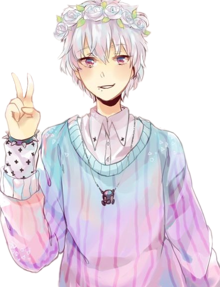 Download Report Abuse Hot Anime Boy Pastel Purple Hair Png Image