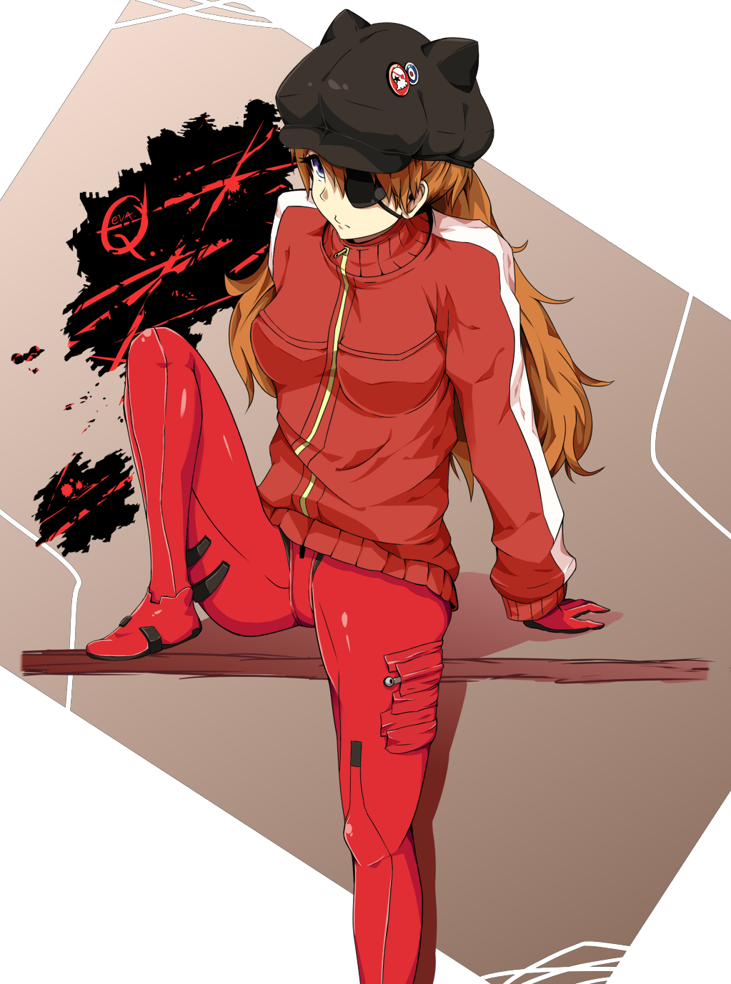 Original) Loading Shikinami Asuka Langley - Illustration (1023x1378), Png Download