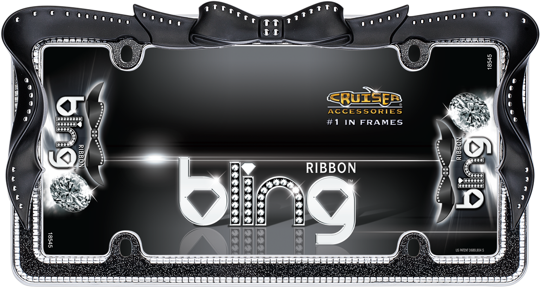 Ribbon Bling, Chrome/black/clear - Cruiser Accessories 18503 Zebra Bling, Chrome/clear (1200x685), Png Download