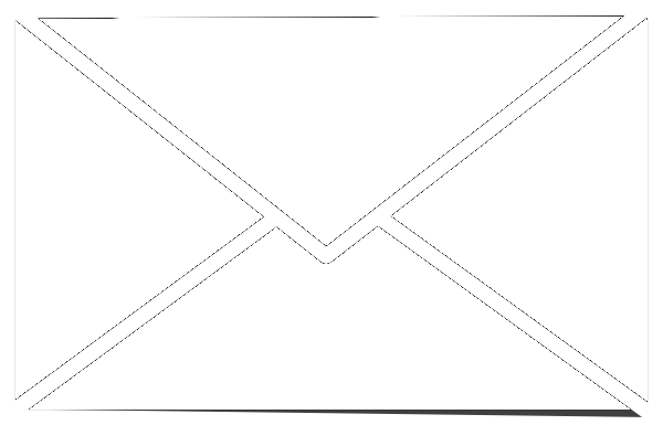 Mail Icon White - Line Art (600x385), Png Download