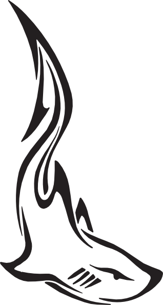 Cool Tribal Shark Tattoo On Back Shoulder Of - Sterling Gaming Stealth Shark Cue Ball Qb0006 (318x594), Png Download