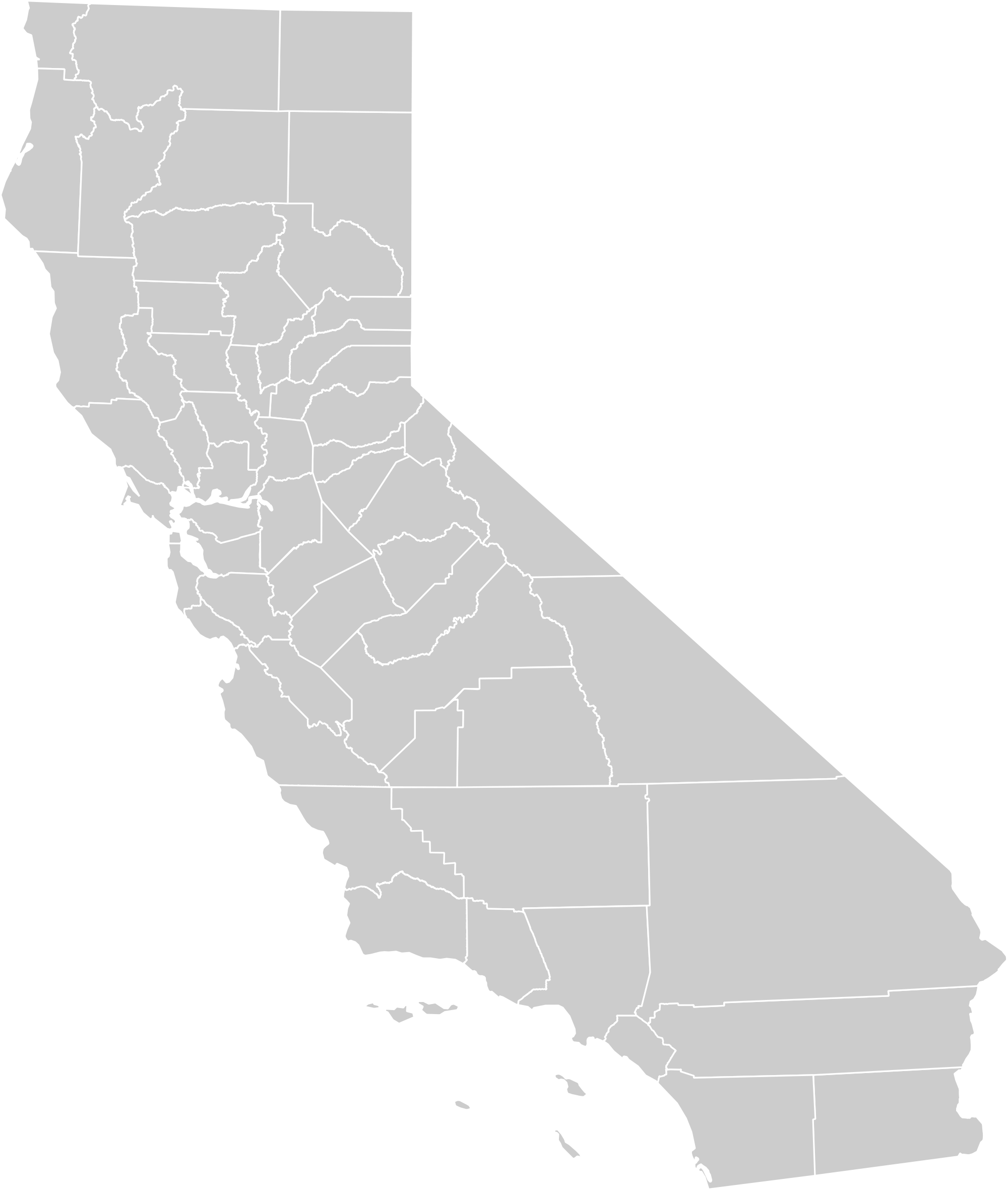 Open - California Map Svg (2000x2361), Png Download
