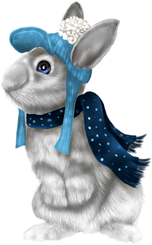 Год Кролика » Закрыт - Weihnachtsporzellan-teller Mit Weihnachtskaninchen (500x500), Png Download