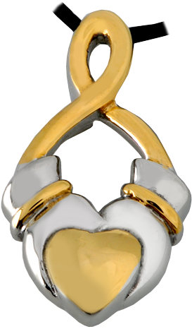 Front View Of Premium Stainless Steel Claddagh Infinity - Memorialgallery Premium Stainless Steel Claddagh Infinity (500x500), Png Download