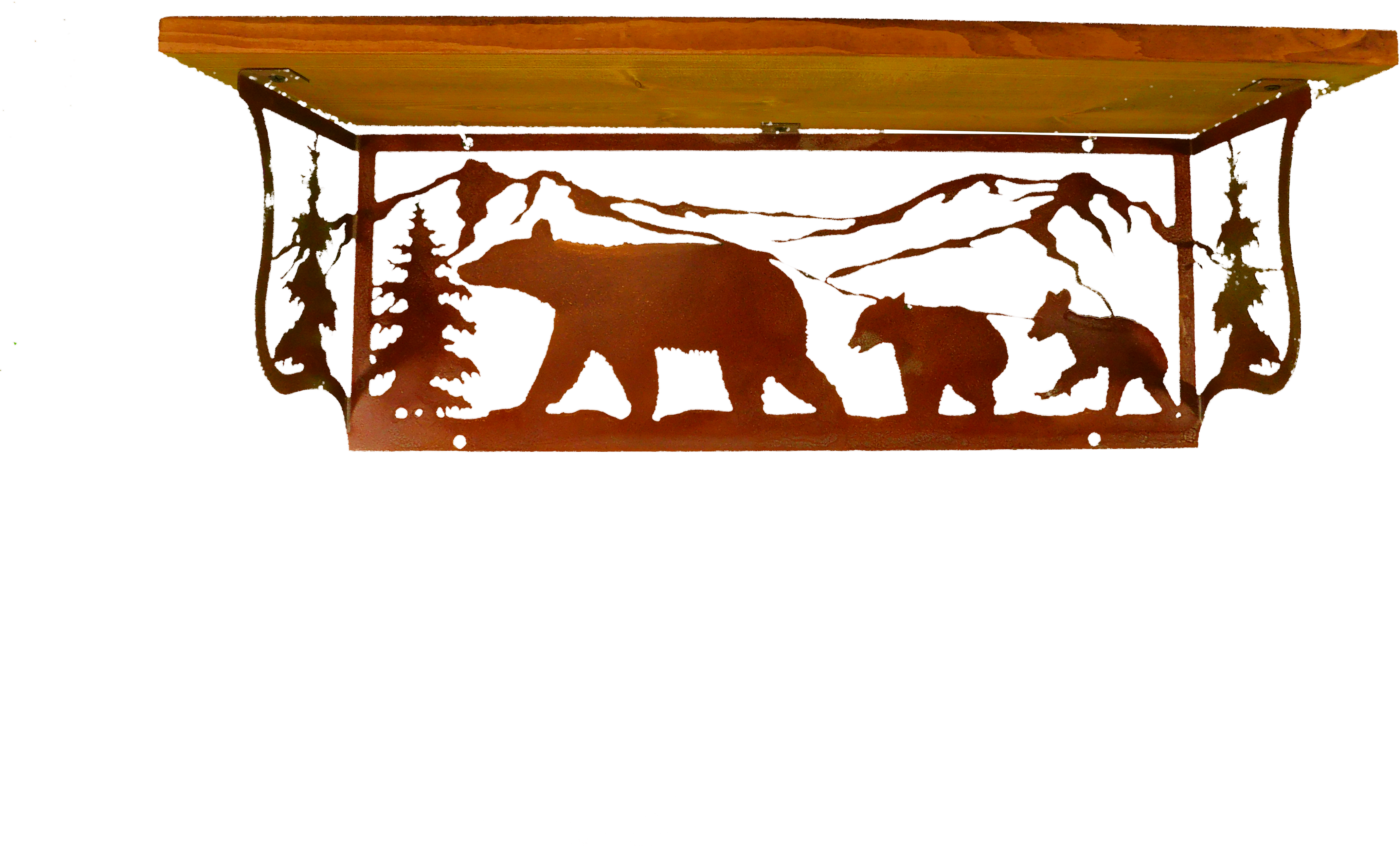 Rustic Metal Shelf - Shelf (4608x3456), Png Download