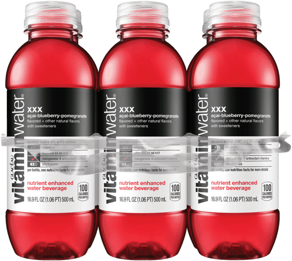 00 For Vitaminwater® - Vitamin Water Acai Blueberry Pomegranate Nutrition (600x536), Png Download