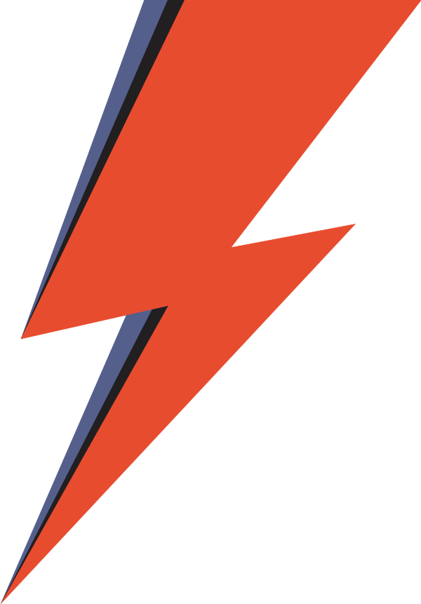 Lightning Bolt Vector - Ziggy Stardust Lightning Bolt Vector (600x861), Png Download
