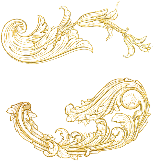 Ornament, Floral, Victorian, Gold, Vintage, Divider - Vitoriano Png (720x720), Png Download