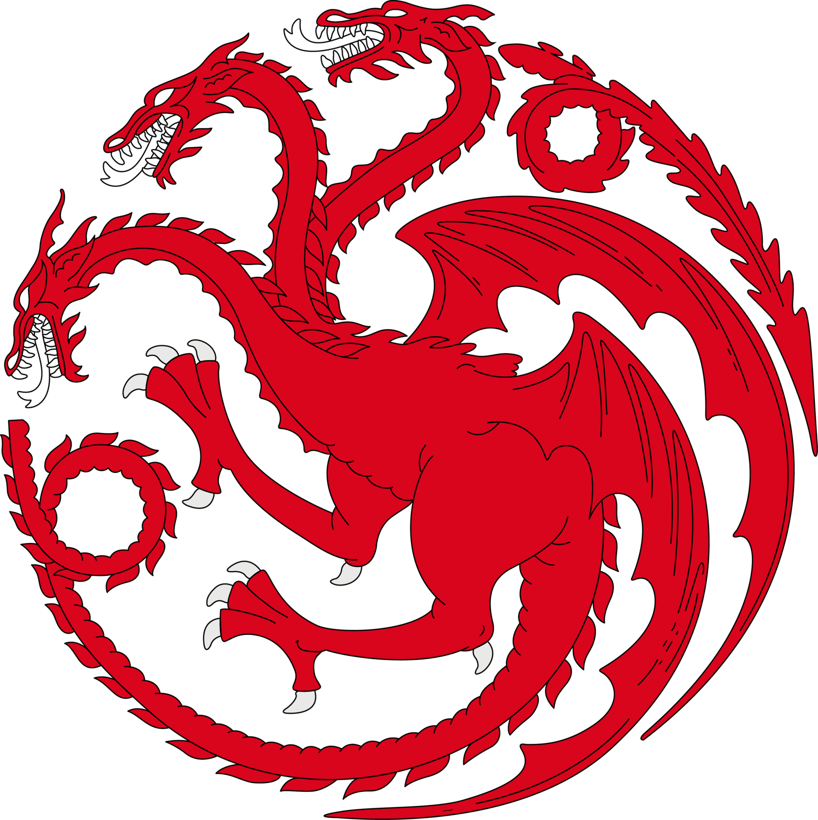 Png Black And White Library Game Of Thrones Dragon - Game Of Thrones: Shot Glass - Targaryen Sigil (1600x1605), Png Download