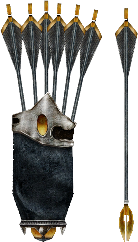 Amber Arrows - Oblivion Arrows (585x780), Png Download