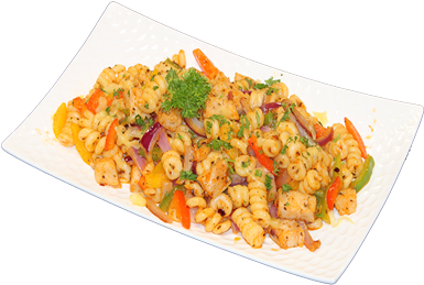 Butter Chicken Pasta - Side Dish (397x477), Png Download