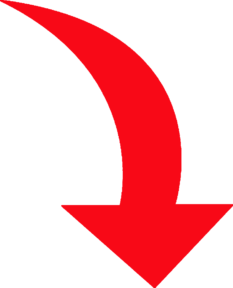Red Curved Arrow Png Image Freeuse - Curved Red Arrow Png (750x927), Png Download