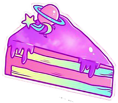 Cake Pasta Food Cute Kawaii Pastel Pastelcolor Art (530x584), Png Download