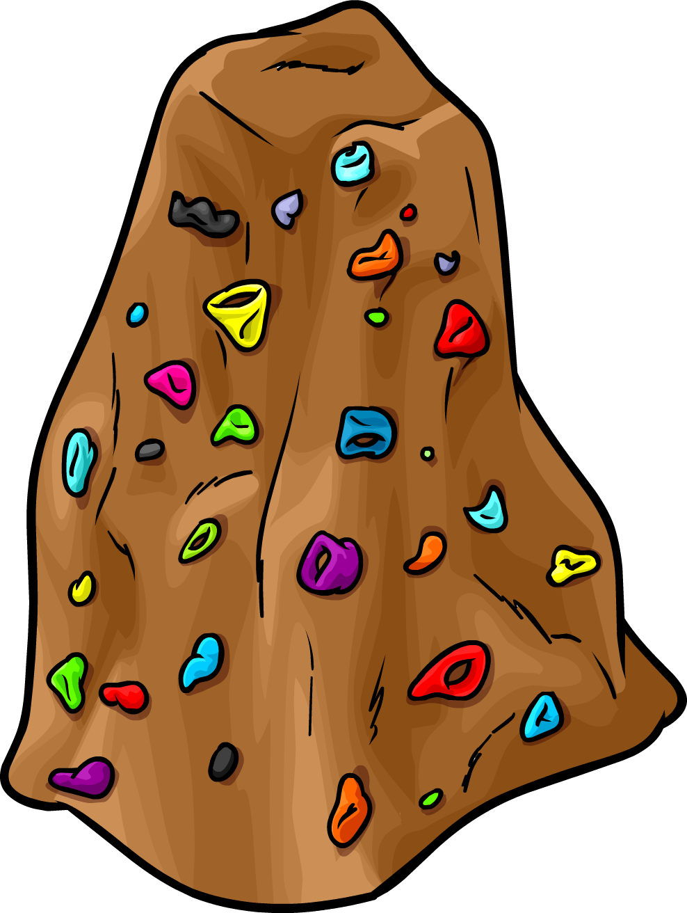 Climbing Wall - Rock Climbing Wall Clipart (988x1312), Png Download