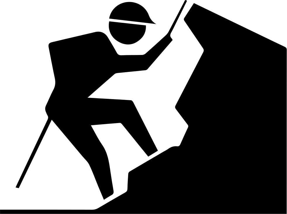 Png File Svg - Rock Climbing Icon (981x732), Png Download