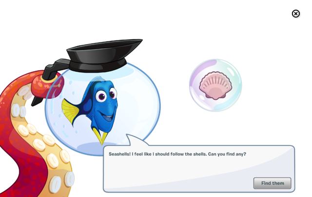 Finding Dory Party Task 6 Start - Finding Dory (640x404), Png Download