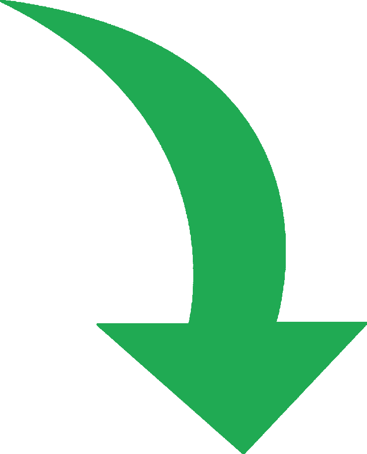 Services Green Curved Arrow Png - Green Curved Arrow Png (750x927), Png Download