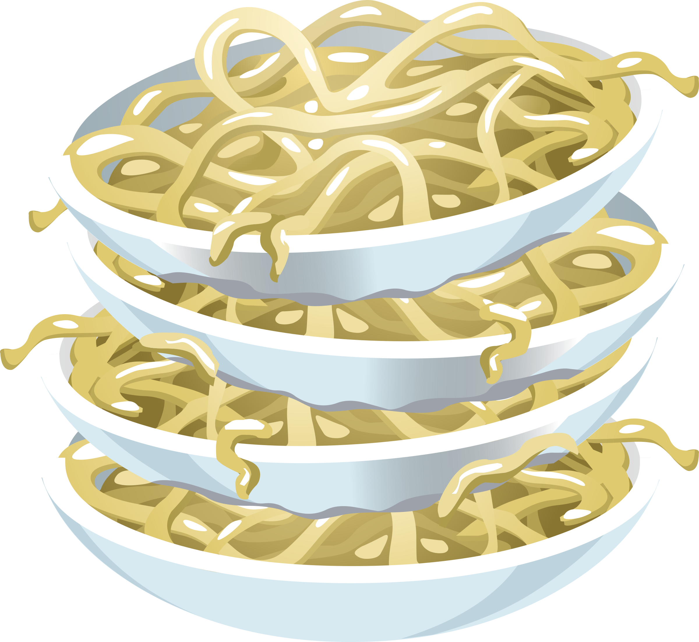 Pasta Clipart Plain Pasta - Clip Art (2400x2207), Png Download