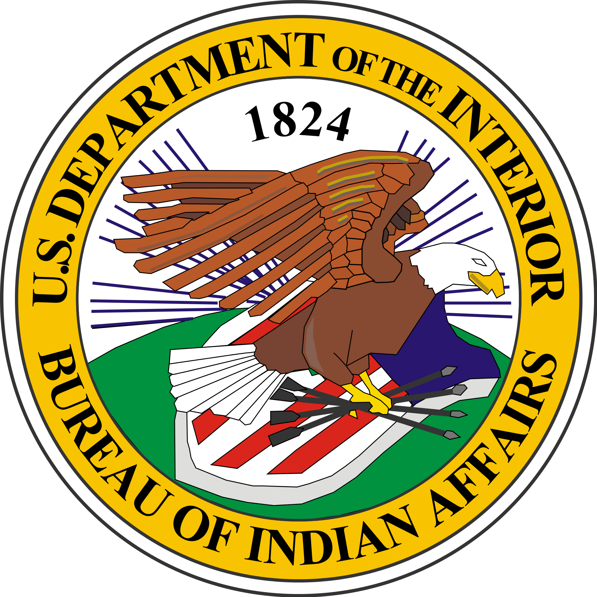 United States Bureau Of Indian Affairs (1200x1200), Png Download