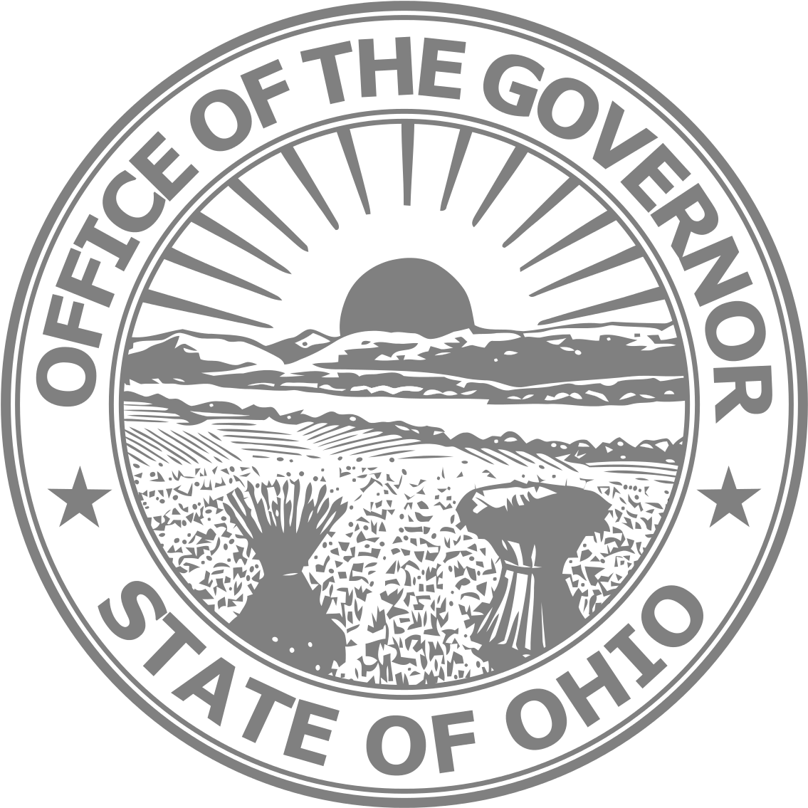 Seal Of The Governor Of Ohio - Great Seal Of Ohio Shower Curtain (688x688), Png Download