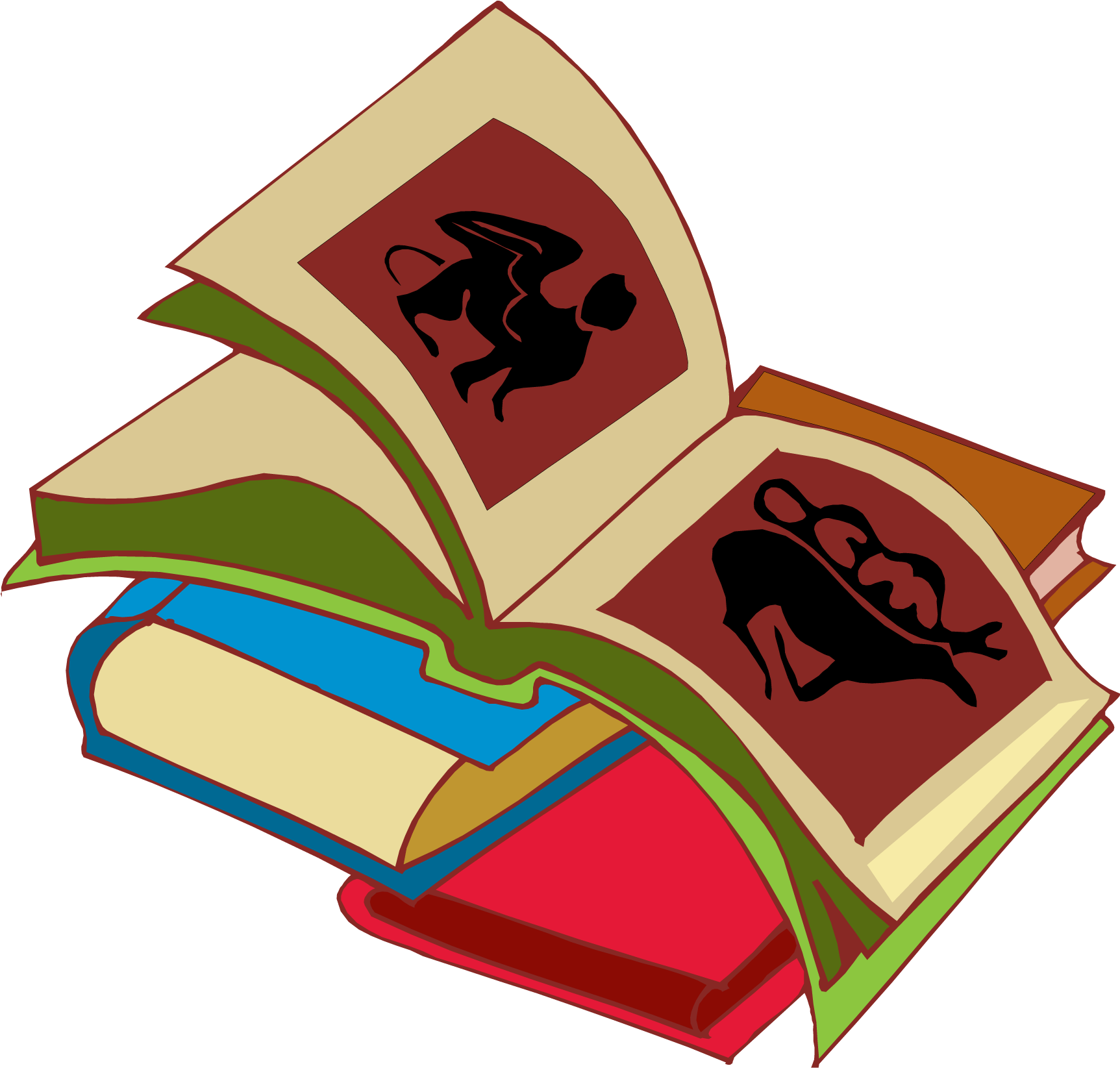 Stack Of Books Clipart - Story Book Clipart Png (1724x1652), Png Download