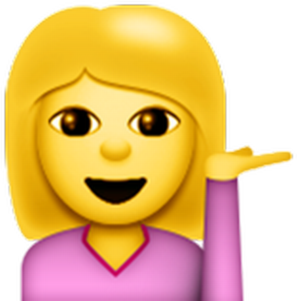 Information Desk Person - 💁 Emoji (615x615), Png Download