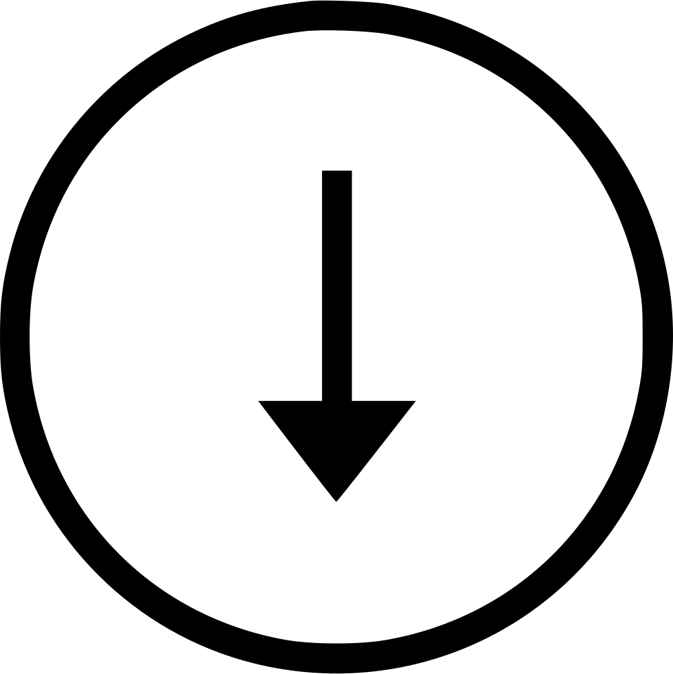 Arrow Bottom Action Down Motion Svg Png - Create Icon Png Transparent (980x982), Png Download