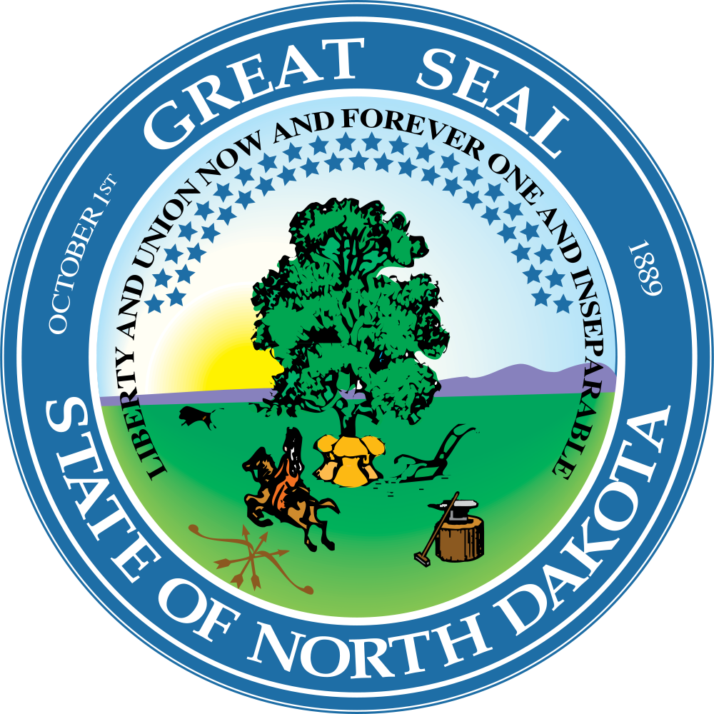 Fbi - Official North Dakota State Seal (600x600), Png Download