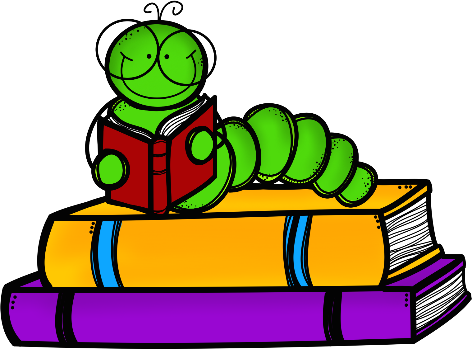 Book Worm Images Free Download Clip Art - Books Clip Art (1536x1323), Png Download